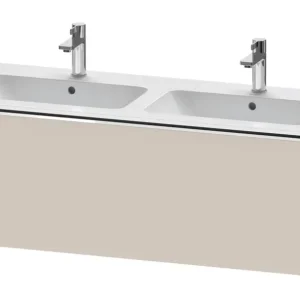 Wochenendangebot Duravit D-Neo Waschtischunterschrank für 2 Becken mit 1 Auszug Griff Chrom Hochglanz 1280 x 440 x 462 mm - Taupe Matt