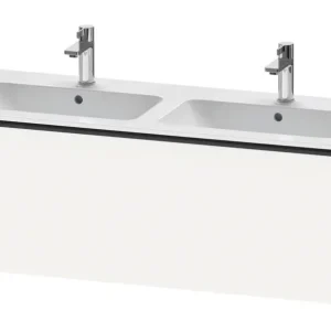Top-Preis Duravit D-Neo Waschtischunterschrank für 2 Becken mit 1 Auszug Griff Diamantschwarz Matt 1280 x 440 x 462 mm - Weiß Matt