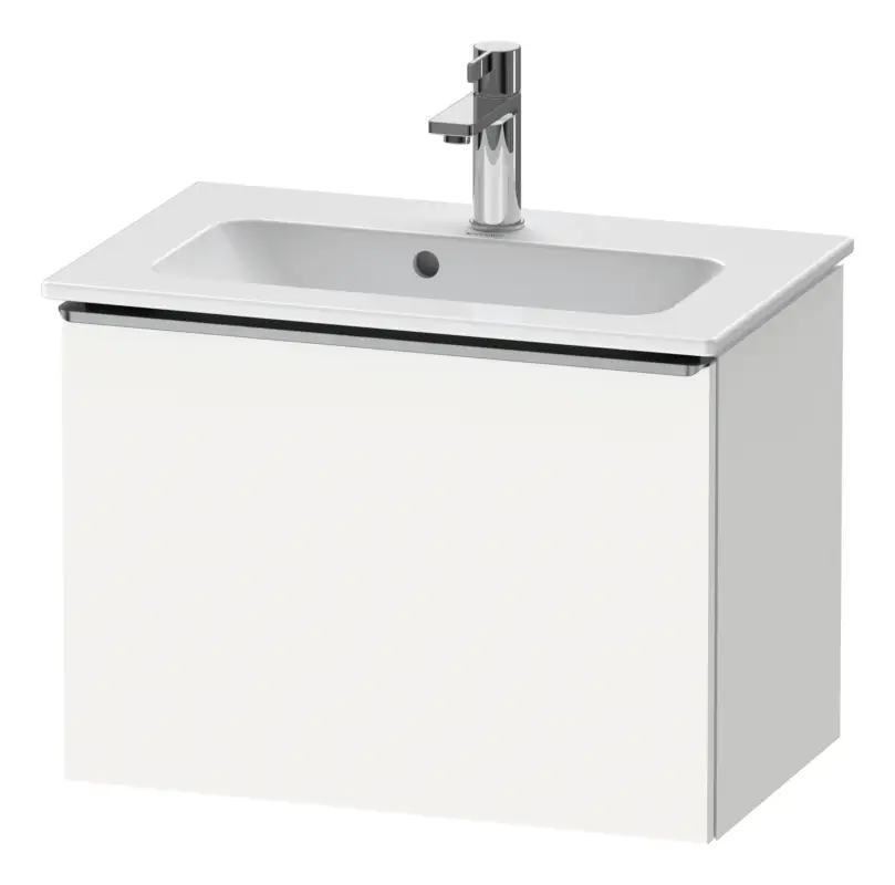 Duravit D-Neo Waschtischunterschrank mit 1 Auszug Griff Edelstahl Gebürstet 610 x 440 x 372 mm - Weiß Matt Super-Preis