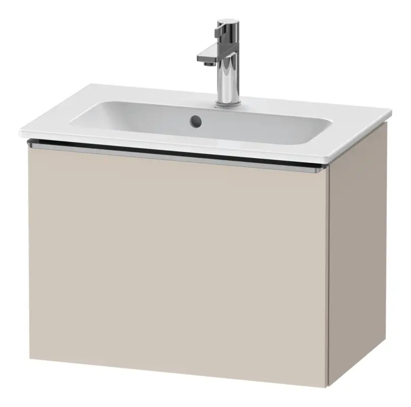 Aktuell Duravit D-Neo Waschtischunterschrank mit 1 Auszug Griff Edelstahl Gebürstet 610 x 440 x 372 mm - Taupe Matt