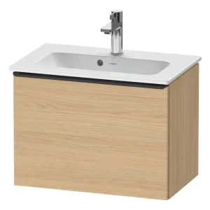 Top-Angebot Duravit D-Neo Waschtischunterschrank mit 1 Auszug Griff Diamantschwarz Matt 610 x 440 x 372 mm - Eiche Natur Matt