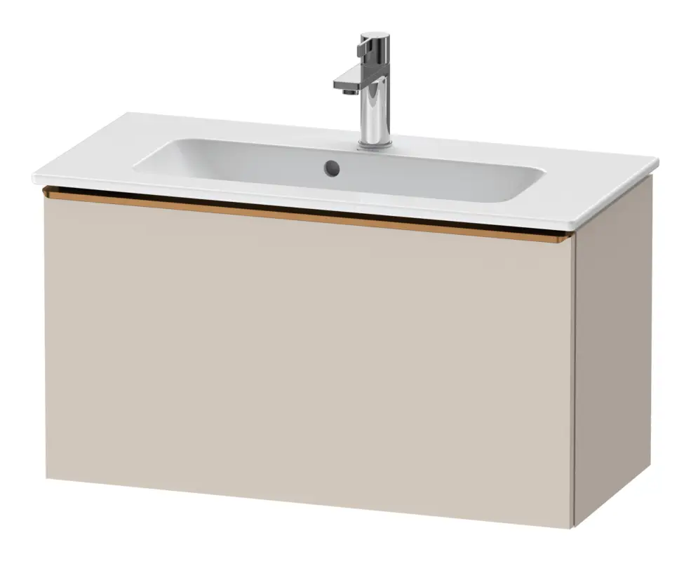 Duravit D-Neo Waschtischunterschrank mit 1 Auszug Griff Bronze Gebürstet 810 x 440 x 372 mm - Taupe Matt Preiswert