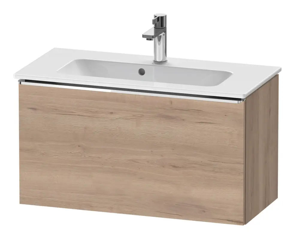 Schneller Versand Duravit D-Neo Waschtischunterschrank mit 1 Auszug Griff Chrom Hochglanz 810 x 440 x 372 mm - Eiche Marmoriert Matt