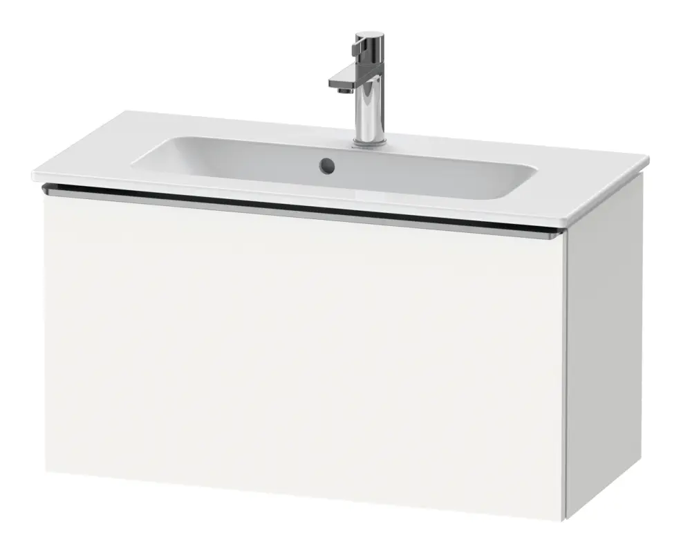 Saisonangebot Duravit D-Neo Waschtischunterschrank mit 1 Auszug Griff Edelstahl Gebürstet 810 x 440 x 372 mm - Weiß Matt