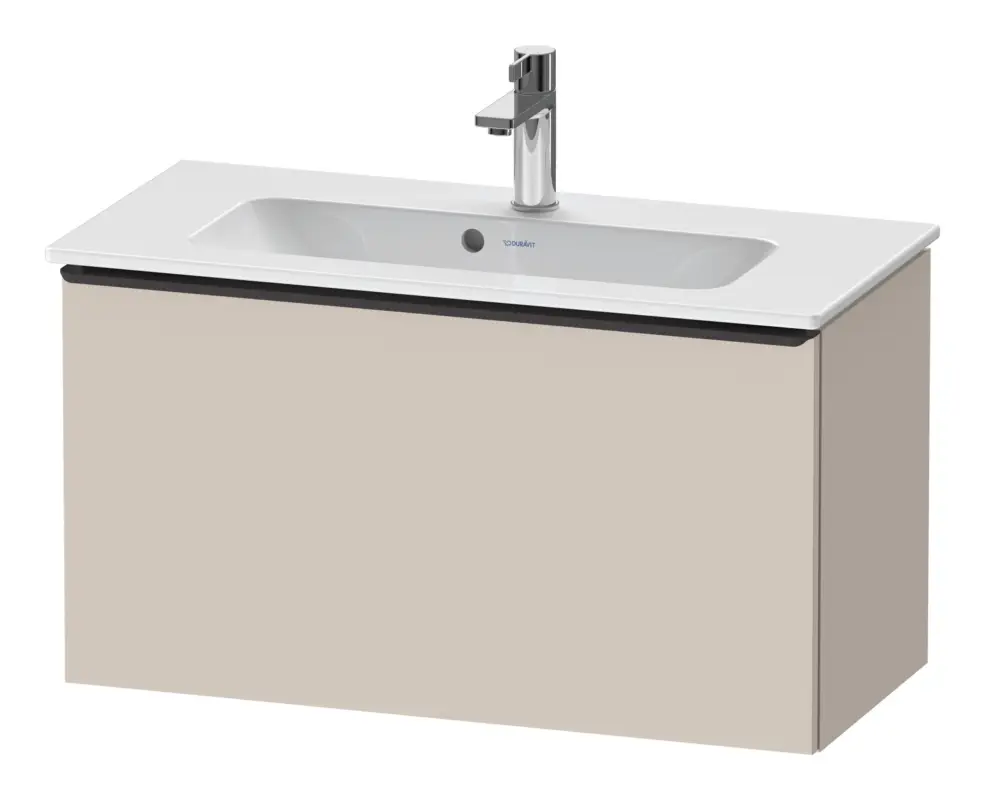 Saisonangebot Duravit D-Neo Waschtischunterschrank mit 1 Auszug Griff Diamantschwarz Matt 810 x 440 x 372 mm - Taupe Matt