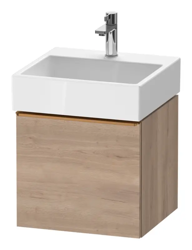 Duravit D-Neo Waschtischunterschrank mit 1 Auszug Griff Bronze Gebürstet 484 x 440 x 442 mm - Eiche Marmoriert Matt Highlight