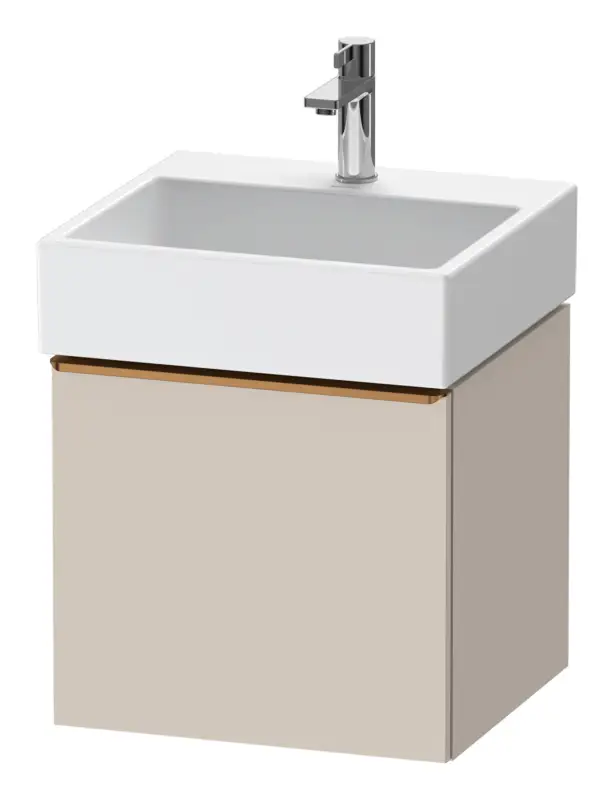 Duravit D-Neo Waschtischunterschrank mit 1 Auszug Griff Bronze Gebürstet 484 x 440 x 442 mm - Taupe Matt Online Kaufen