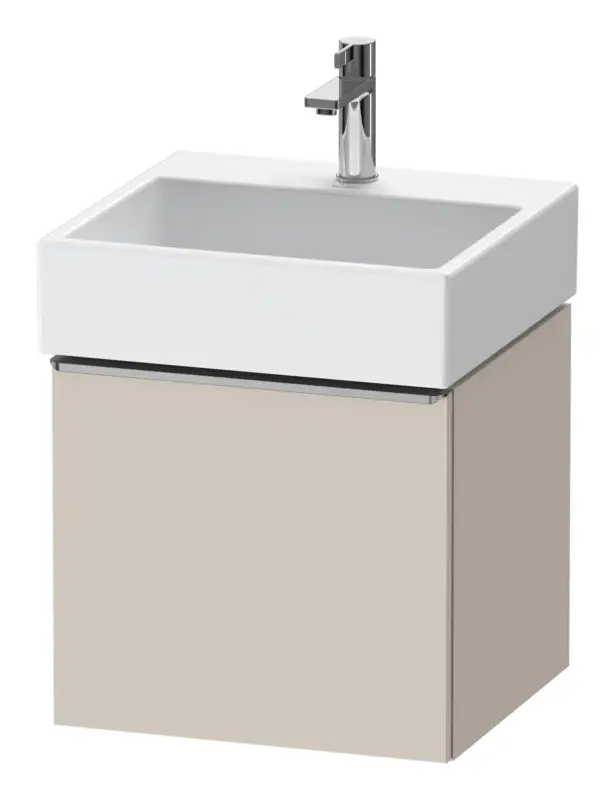 Duravit D-Neo Waschtischunterschrank mit 1 Auszug Griff Edelstahl Gebürstet 484 x 440 x 442 mm - Taupe Matt Solange Der Vorrat Reicht