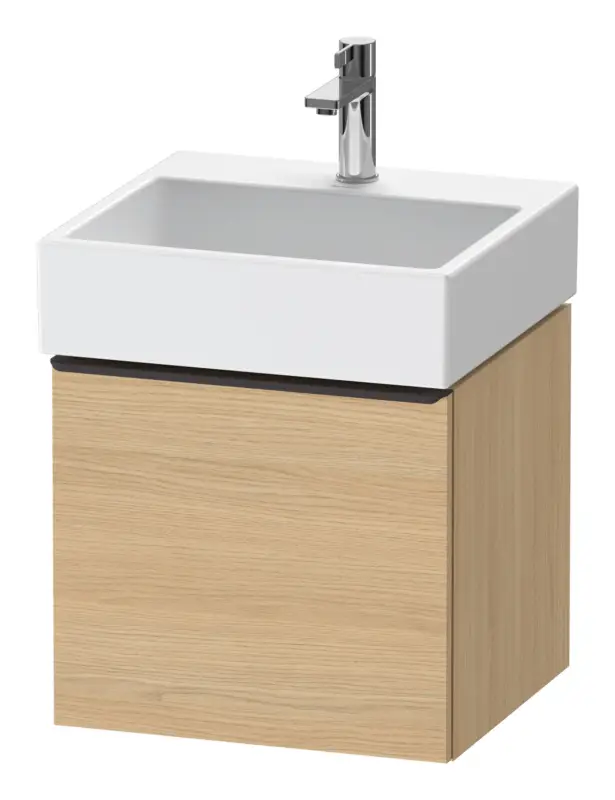 Duravit D-Neo Waschtischunterschrank mit 1 Auszug Griff Diamantschwarz Matt 484 x 440 x 442 mm - Eiche Natur Matt Neu