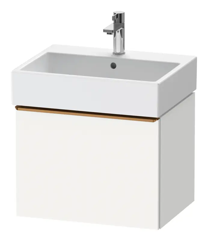 Markenware Duravit D-Neo Waschtischunterschrank mit 1 Auszug Griff Bronze Gebürstet 584 x 440 x 442 mm - Weiß Matt