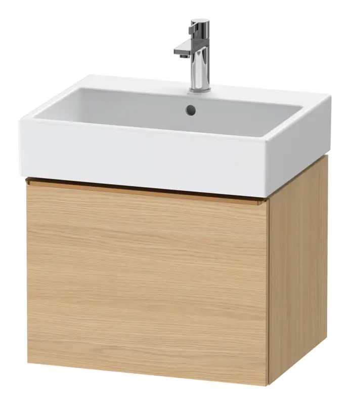 Duravit D-Neo Waschtischunterschrank mit 1 Auszug Griff Bronze Gebürstet 584 x 440 x 442 mm - Eiche Natur Matt Echt
