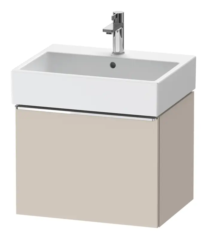 Duravit D-Neo Waschtischunterschrank mit 1 Auszug Griff Chrom Hochglanz 584 x 440 x 442 mm - Taupe Matt Sonderaktion