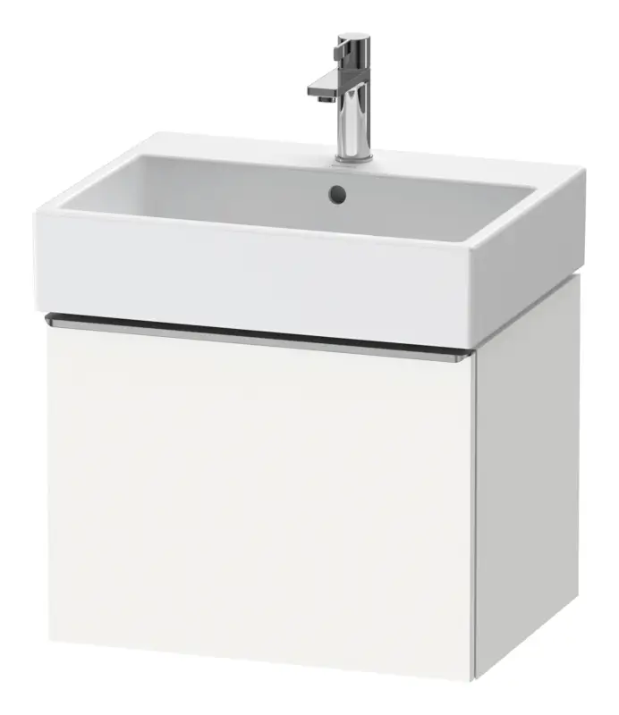 Duravit D-Neo Waschtischunterschrank mit 1 Auszug Griff Edelstahl Gebürstet 584 x 440 x 442 mm - Weiß Matt Mega-Angebot