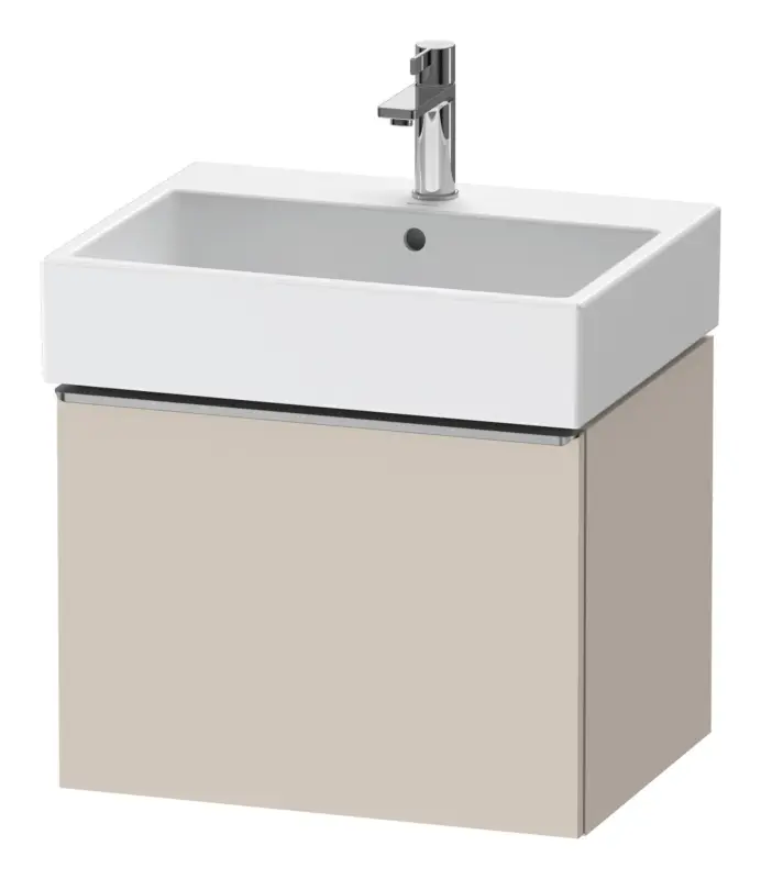 Garantierte Lieferung Duravit D-Neo Waschtischunterschrank mit 1 Auszug Griff Edelstahl Gebürstet 584 x 440 x 442 mm - Taupe Matt