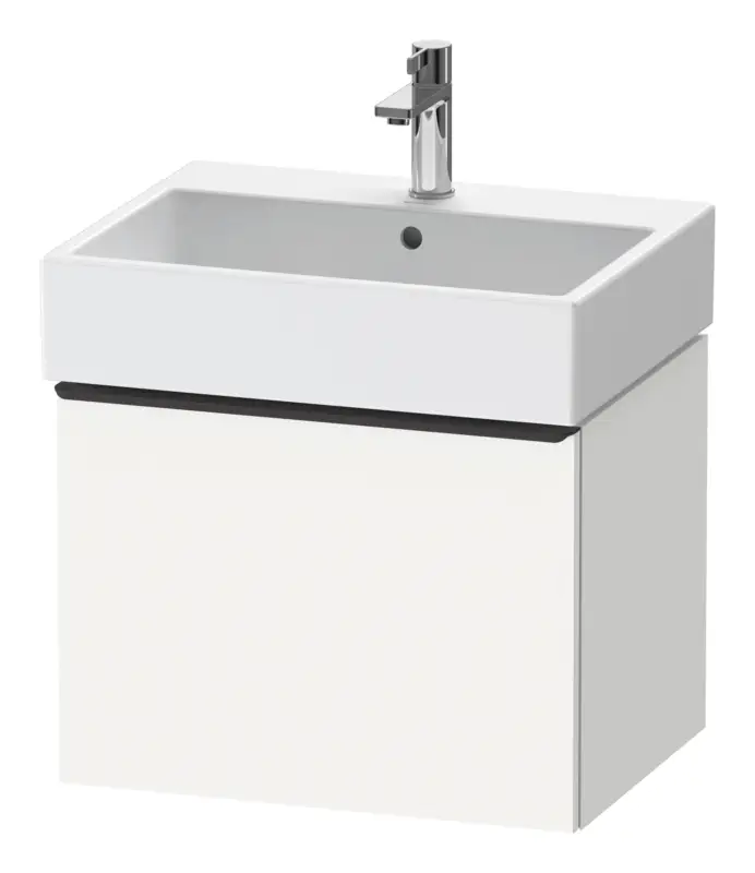 Preisreduziert Duravit D-Neo Waschtischunterschrank mit 1 Auszug Griff Diamantschwarz Matt 584 x 440 x 442 mm - Weiß Matt