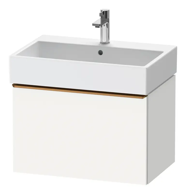 Markenware Duravit D-Neo Waschtischunterschrank mit 1 Auszug Griff Bronze Gebürstet 684 x 440 x 442 mm - Weiß Matt