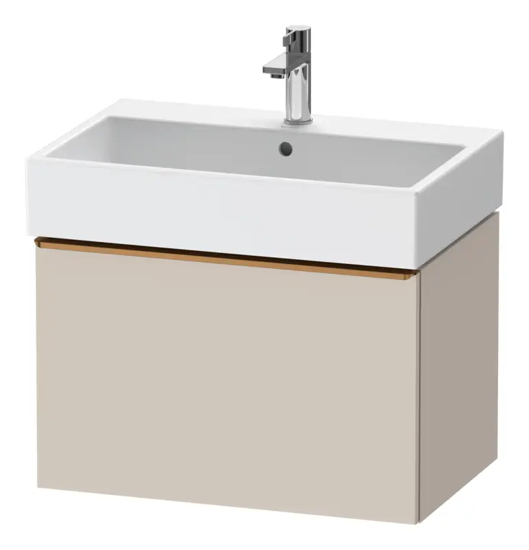 Duravit D-Neo Waschtischunterschrank mit 1 Auszug Griff Bronze Gebürstet 684 x 440 x 442 mm - Taupe Matt Nur Für Kurze Zeit