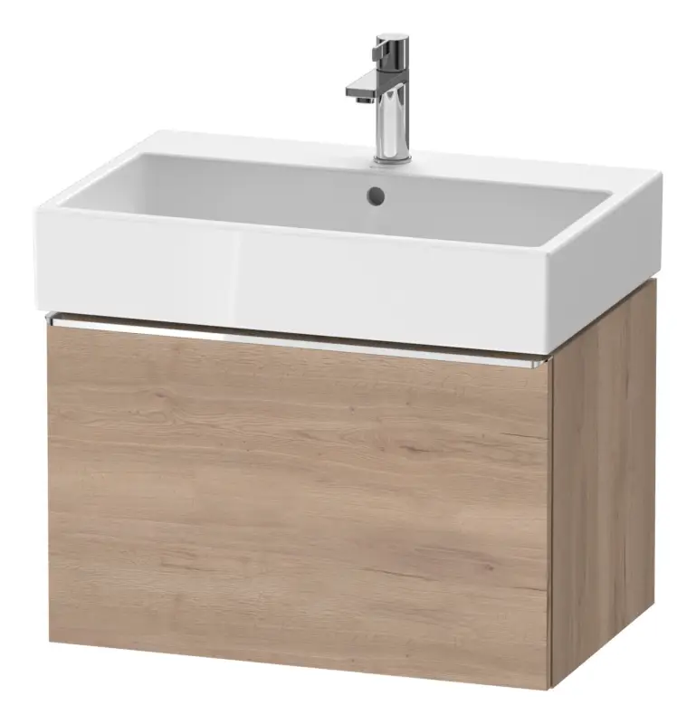 Abverkauf Duravit D-Neo Waschtischunterschrank mit 1 Auszug Griff Chrom Hochglanz 684 x 440 x 442 mm - Eiche Marmoriert Matt