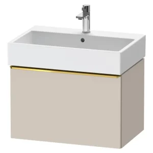 Wochenendangebot Duravit D-Neo Waschtischunterschrank mit 1 Auszug Griff Gold Poliert 684 x 440 x 442 mm - Taupe Matt
