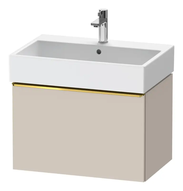 Wochenendangebot Duravit D-Neo Waschtischunterschrank mit 1 Auszug Griff Gold Poliert 684 x 440 x 442 mm - Taupe Matt