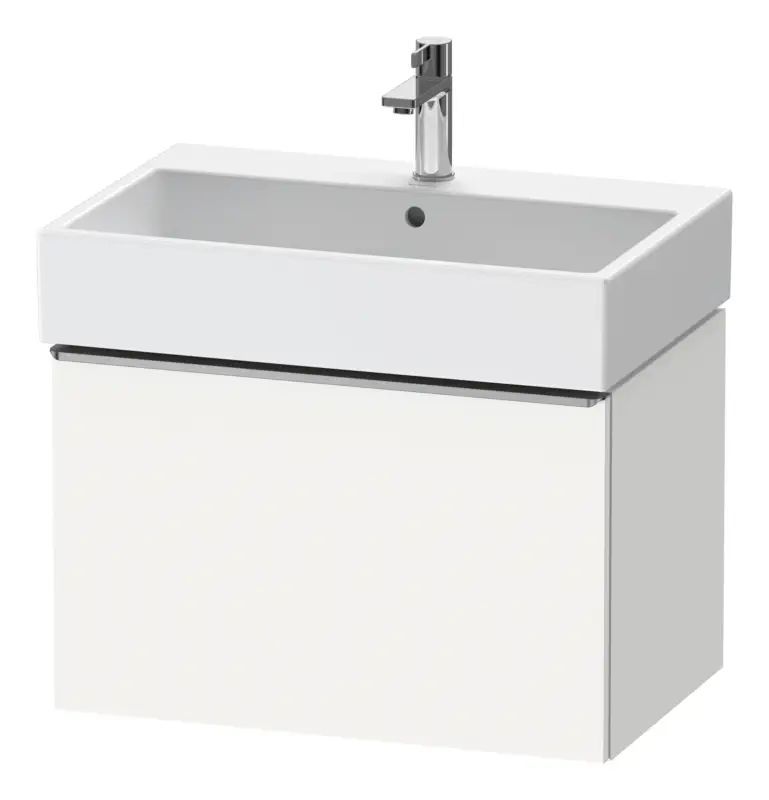 Letzte Chance Duravit D-Neo Waschtischunterschrank mit 1 Auszug Griff Edelstahl Gebürstet 684 x 440 x 442 mm - Weiß Matt