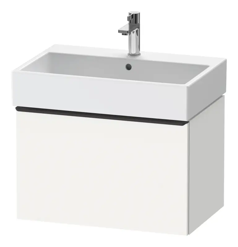 Duravit D-Neo Waschtischunterschrank mit 1 Auszug Griff Diamantschwarz Matt 684 x 440 x 442 mm - Weiß Matt Sichere Zahlung