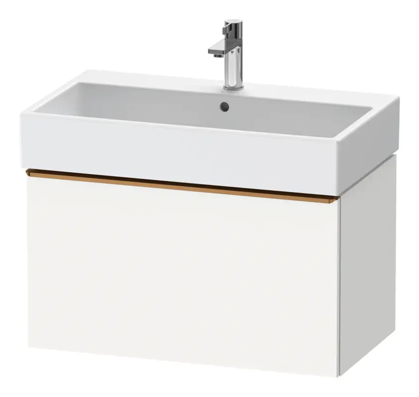 Super-Preis Duravit D-Neo Waschtischunterschrank mit 1 Auszug Griff Bronze Gebürstet 784 x 440 x 442 mm - Weiß Matt