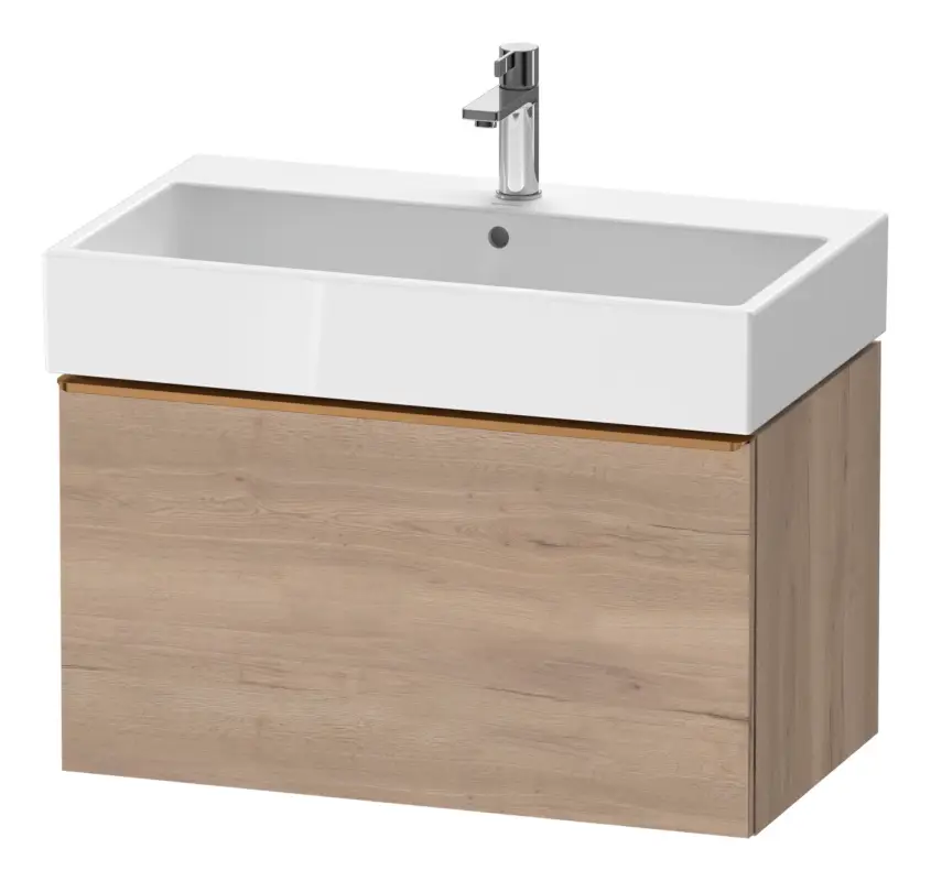 Duravit D-Neo Waschtischunterschrank mit 1 Auszug Griff Bronze Gebürstet 784 x 440 x 442 mm - Eiche Marmoriert Matt Neue Ware