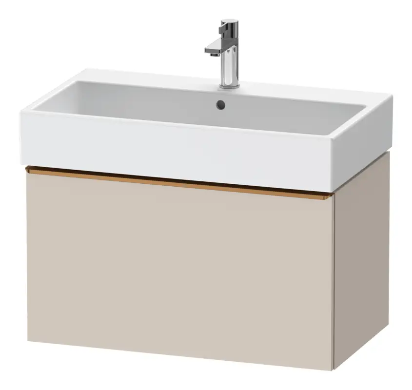 Duravit D-Neo Waschtischunterschrank mit 1 Auszug Griff Bronze Gebürstet 784 x 440 x 442 mm - Taupe Matt Zertifiziert