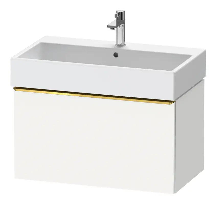 Duravit D-Neo Waschtischunterschrank mit 1 Auszug Griff Gold Poliert 784 x 440 x 442 mm - Weiß Matt Günstig
