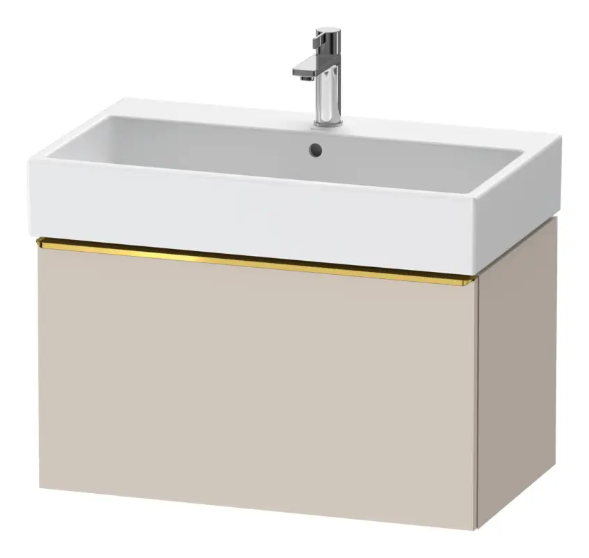 Bestpreis Duravit D-Neo Waschtischunterschrank mit 1 Auszug Griff Gold Poliert 784 x 440 x 442 mm - Taupe Matt