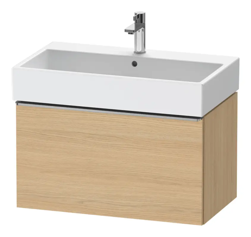 Duravit D-Neo Waschtischunterschrank mit 1 Auszug Griff Edelstahl Gebürstet 784 x 440 x 442 mm - Eiche Natur Matt Sofort Bestellen