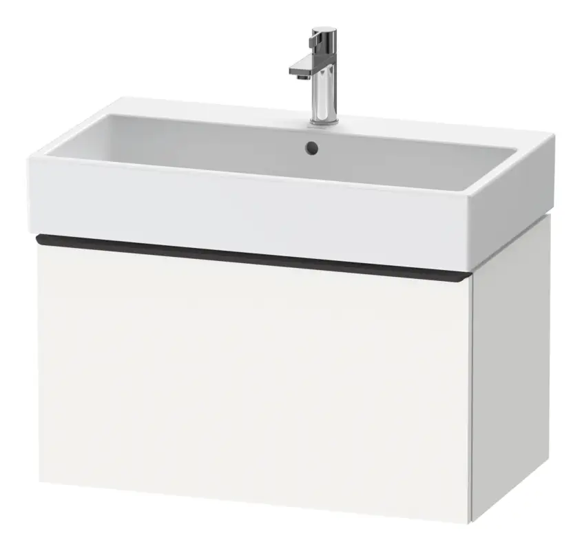 Duravit D-Neo Waschtischunterschrank mit 1 Auszug Griff Diamantschwarz Matt 784 x 440 x 442 mm - Weiß Matt Sichere Zahlung