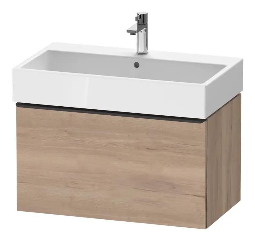 Duravit D-Neo Waschtischunterschrank mit 1 Auszug Griff Diamantschwarz Matt 784 x 440 x 442 mm - Eiche Marmoriert Matt Begrenztes Angebot