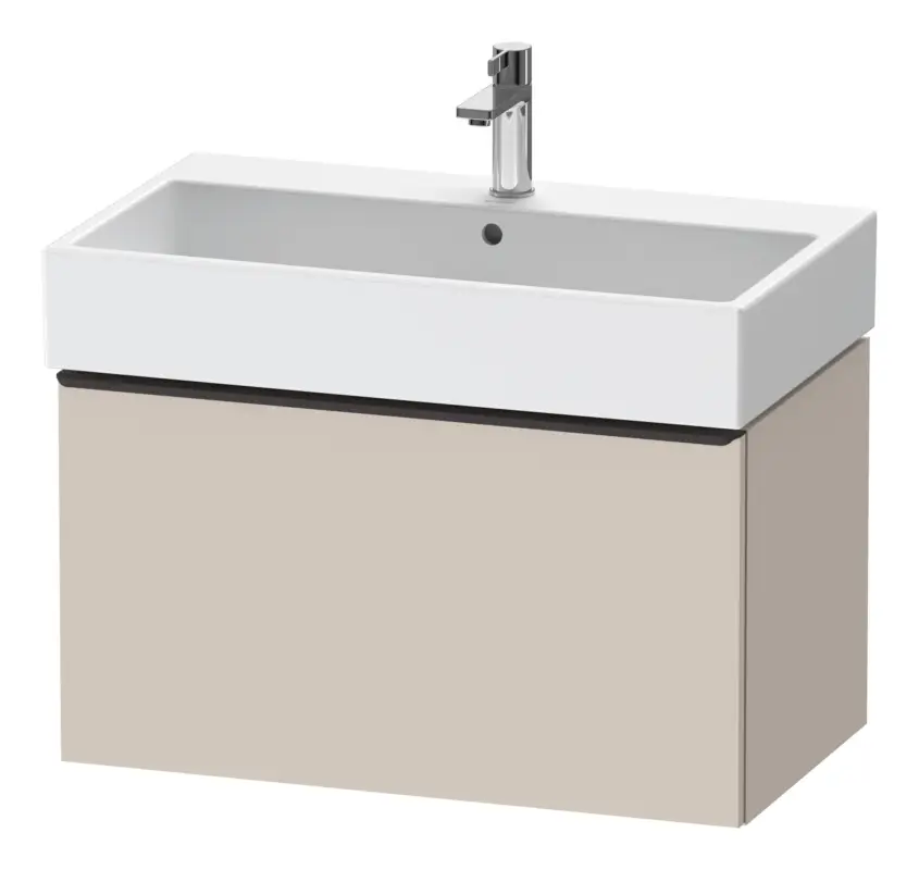 Nur Heute Duravit D-Neo Waschtischunterschrank mit 1 Auszug Griff Diamantschwarz Matt 784 x 440 x 442 mm - Taupe Matt