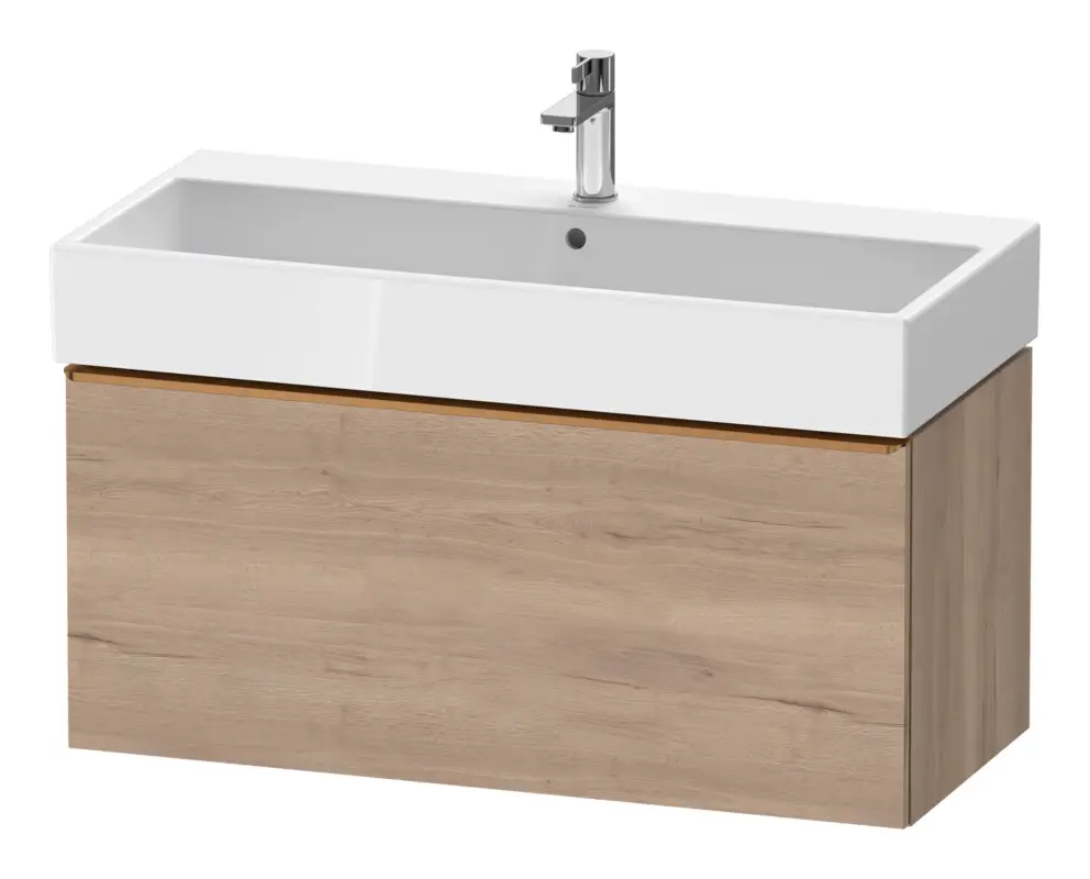 Duravit D-Neo Waschtischunterschrank mit 1 Auszug Griff Bronze Gebürstet 984 x 440 x 442 mm - Eiche Marmoriert Matt Online Kaufen