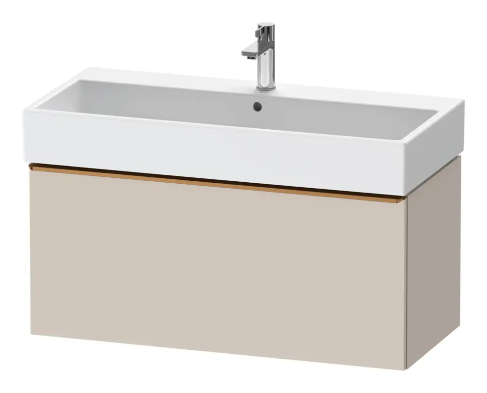 Preisreduziert Duravit D-Neo Waschtischunterschrank mit 1 Auszug Griff Bronze Gebürstet 984 x 440 x 442 mm - Taupe Matt