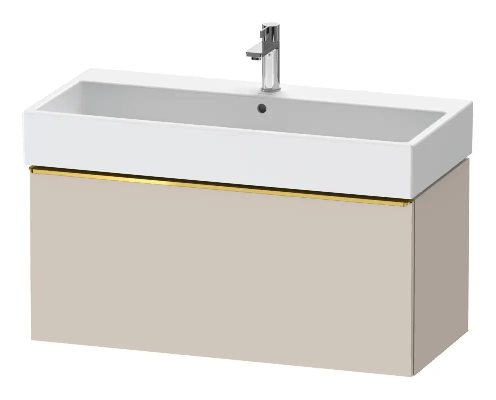 Duravit D-Neo Waschtischunterschrank mit 1 Auszug Griff Gold Poliert 984 x 440 x 442 mm - Taupe Matt Angebot