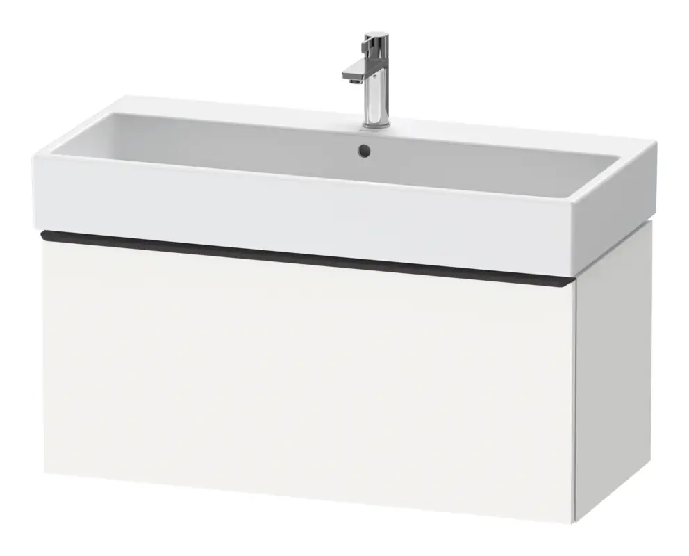 Duravit D-Neo Waschtischunterschrank mit 1 Auszug Griff Diamantschwarz Matt 984 x 440 x 442 mm - Weiß Matt Sonderangebot