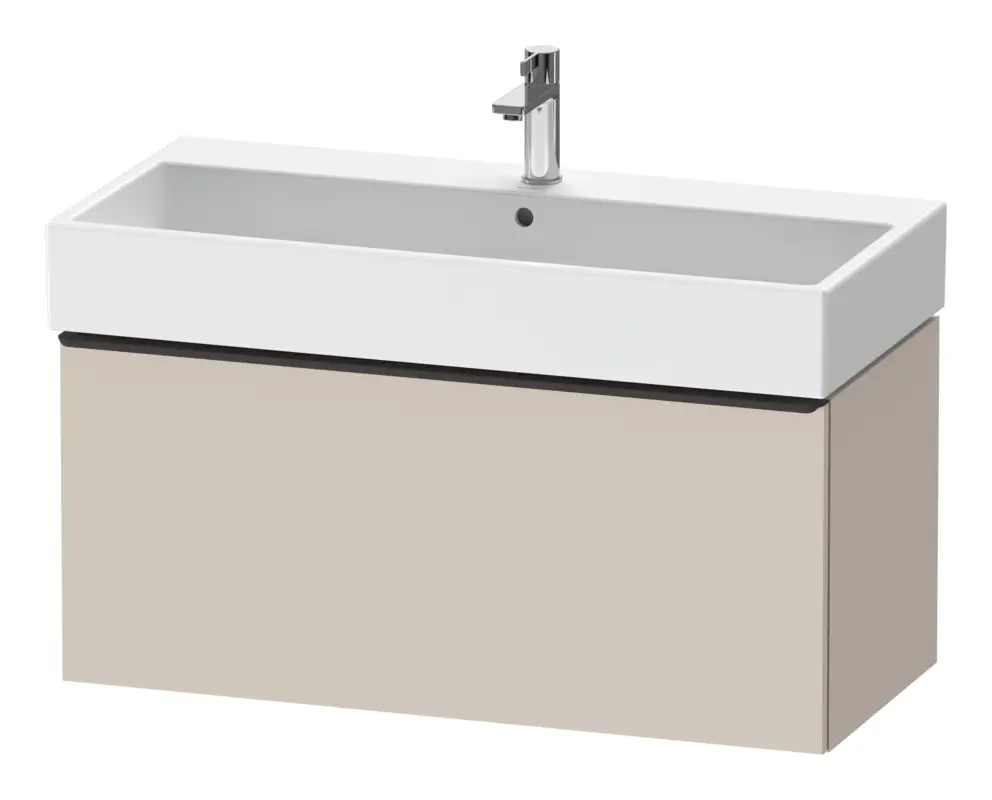 Duravit D-Neo Waschtischunterschrank mit 1 Auszug Griff Diamantschwarz Matt 984 x 440 x 442 mm - Taupe Matt Sale