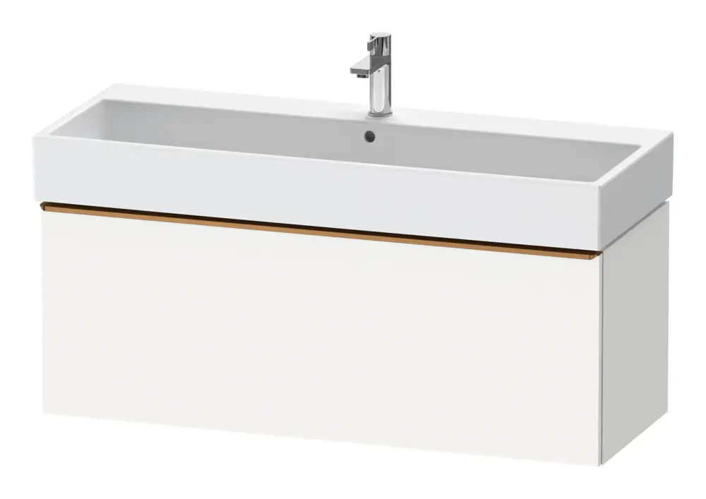 Begrenztes Angebot Duravit D-Neo Waschtischunterschrank mit 1 Auszug Griff Bronze Gebürstet 1184 x 440 x 442 mm - Weiß Matt