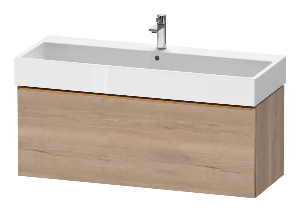 Duravit D-Neo Waschtischunterschrank mit 1 Auszug Griff Bronze Gebürstet 1184 x 440 x 442 mm - Eiche Marmoriert Matt Letzte Chance