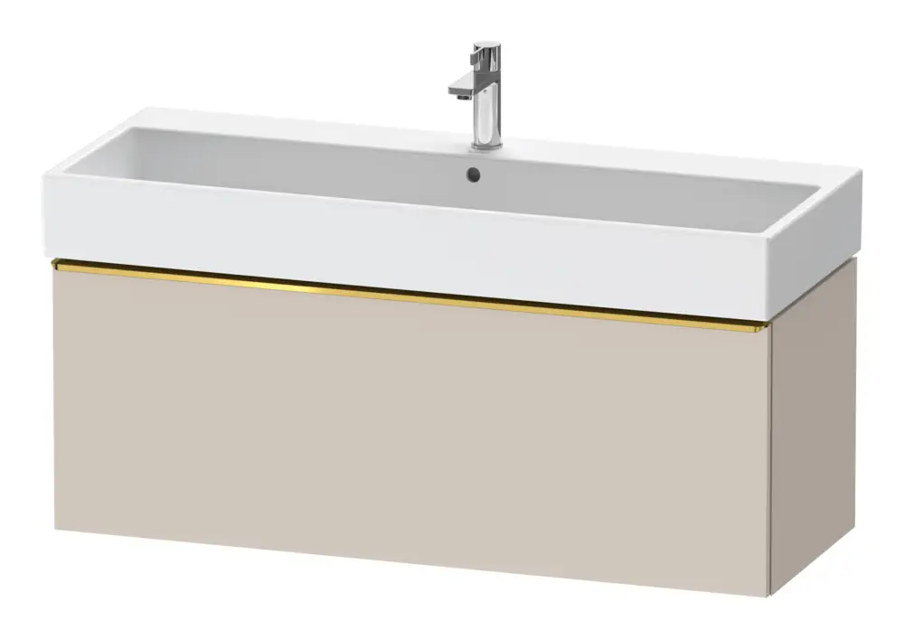 Duravit D-Neo Waschtischunterschrank mit 1 Auszug Griff Gold Poliert 1184 x 440 x 442 mm - Taupe Matt Sichere Zahlung