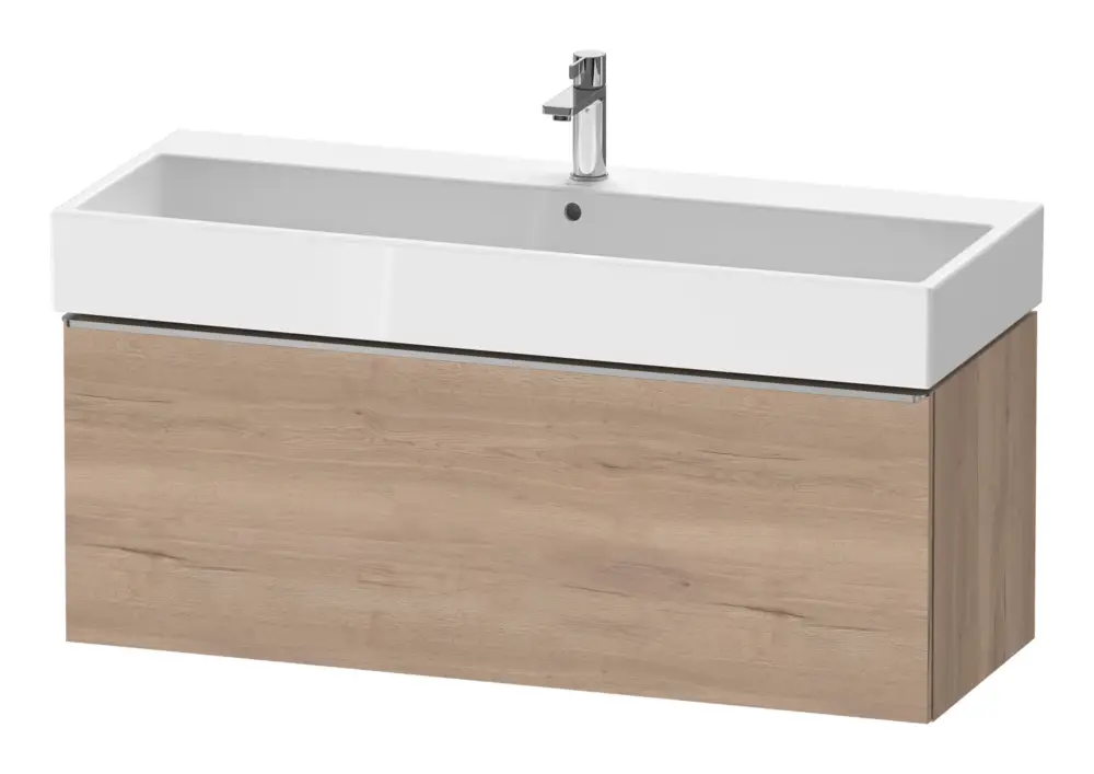 Garantierte Lieferung Duravit D-Neo Waschtischunterschrank mit 1 Auszug Griff Edelstahl Gebürstet 1184 x 440 x 442 mm - Eiche Marmoriert Matt