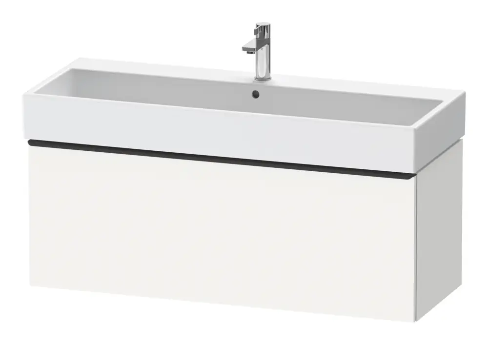 Duravit D-Neo Waschtischunterschrank mit 1 Auszug Griff Diamantschwarz Matt 1184 x 440 x 442 mm - Weiß Matt Neu Im Sortiment