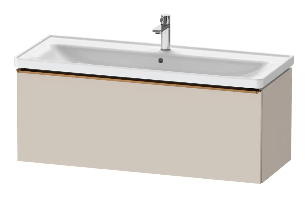 Solange Der Vorrat Reicht Duravit D-Neo Waschtischunterschrank mit 1 Auszug Griff Bronze Gebürstet 1184 x 440 x 452 mm - Taupe Matt