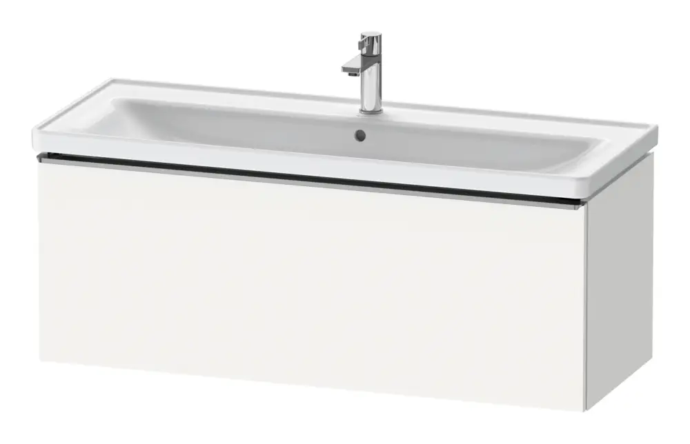 Abverkauf Duravit D-Neo Waschtischunterschrank mit 1 Auszug Griff Edelstahl Gebürstet 1184 x 440 x 452 mm - Weiß Matt
