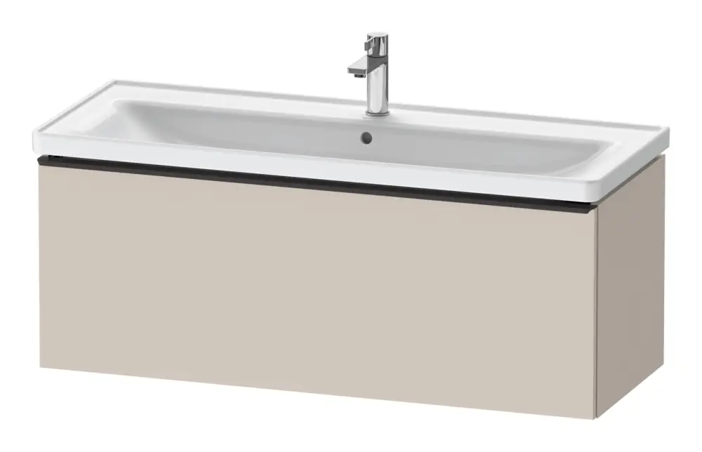 Meistverkauft Duravit D-Neo Waschtischunterschrank mit 1 Auszug Griff Diamantschwarz Matt 1184 x 440 x 452 mm - Taupe Matt