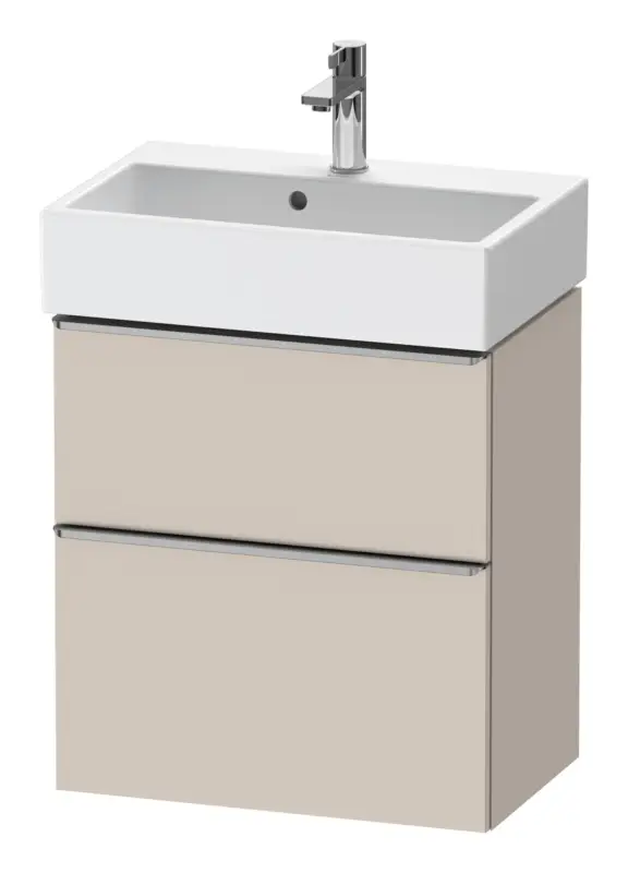 Duravit D-Neo Waschtischunterschrank mit 2 Auszügen Griff Edelstahl Gebürstet 584 x 625 x 372 mm - Taupe Matt Solange Der Vorrat Reicht
