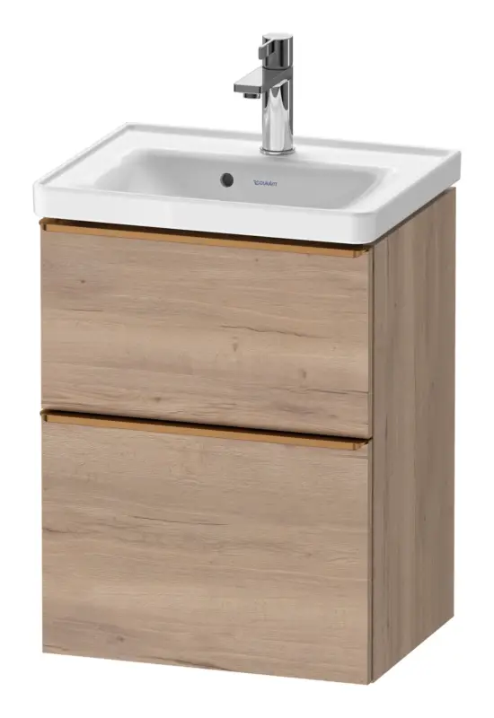 Top-Seller Duravit D-Neo Waschtischunterschrank mit 2 Auszügen Griff Bronze Gebürstet 484 x 625 x 372 mm - Eiche Marmoriert Matt